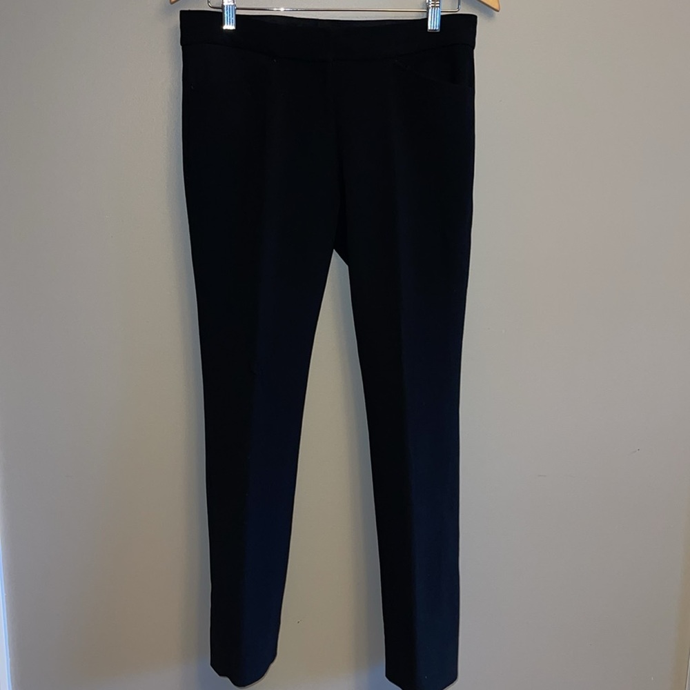 ELIE TAHARI | Black Straight Leg High Waisted Stretch Wool Trousers - sz 6